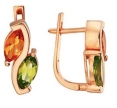 Серьги с цитрином и хризолитом ENE0216NHNCI0000-R 2009 г инфо 5275w.