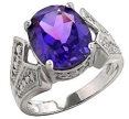 Кольцо с синтетическим корундом и фианитом R4A79696D 2010 г инфо 5310w.