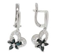 Серьги с сапфиром и фианитом R2A4P21956 2009 г инфо 6450w.