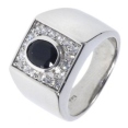 Кольцо, серебро 925, сапфир DC,циркон 908 02 21-03880 2010 г инфо 7172w.