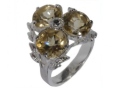 Кольцо, серебро 925, циркон,цитрин 001 02 21-03839 2009 г инфо 7190w.